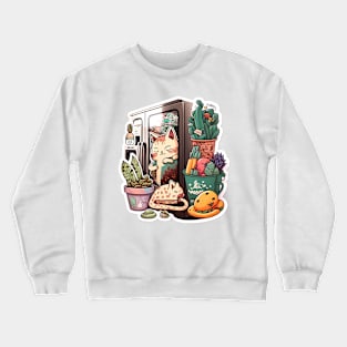 super cute kawaii cat Crewneck Sweatshirt